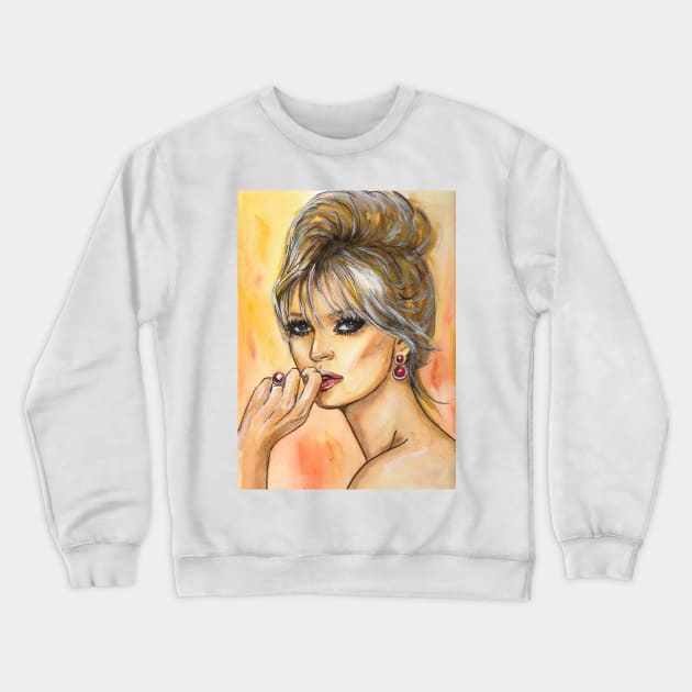 Kate Moss Crewneck Sweatshirt by Svetlana Pelin